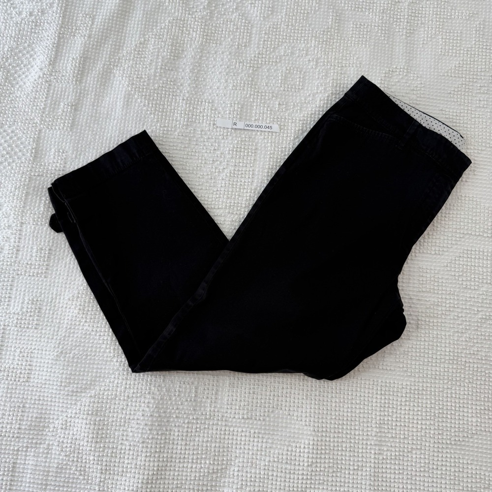 Talbots The Perfect Crop Black Pants Womens 6 Stretch Cotton Trousers